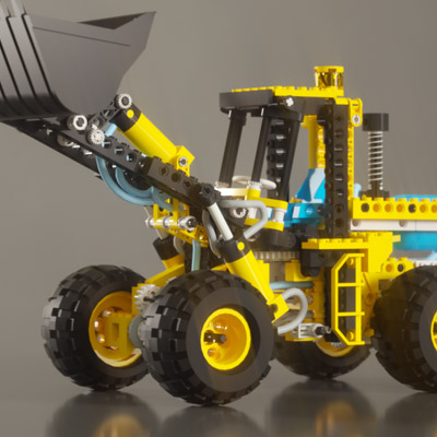 Моделирование и рендеринг погрузчика LEGO